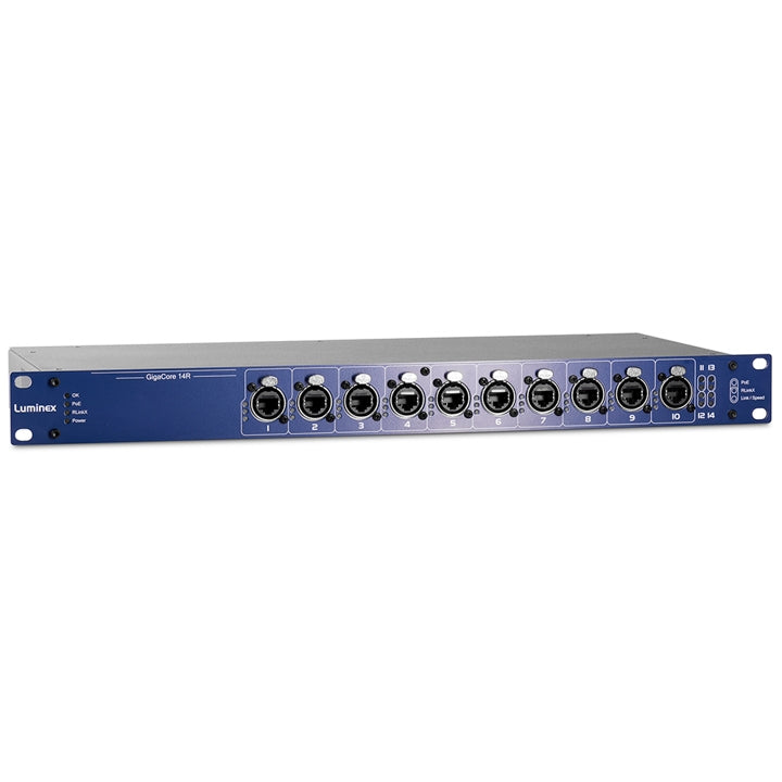 Luminex LU01A0038-POE GigaCore 16Xt Ethernet Switch with PoE Supply (160W) Rev A