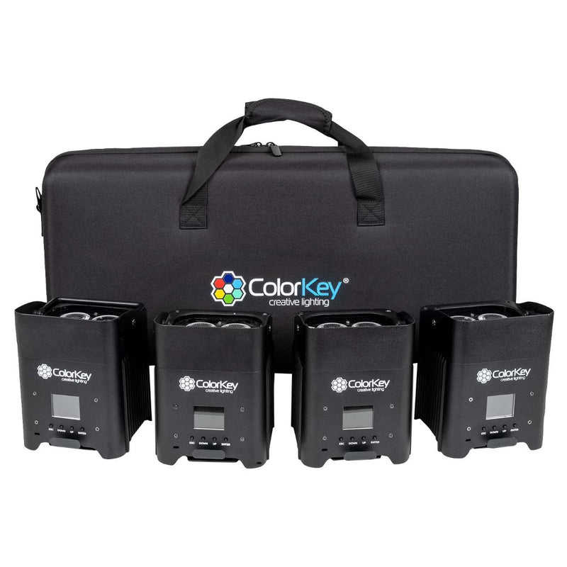 ColorKey CKU-7064 4-Pack AirPar HEX 4 Bundle with Hardshell Case