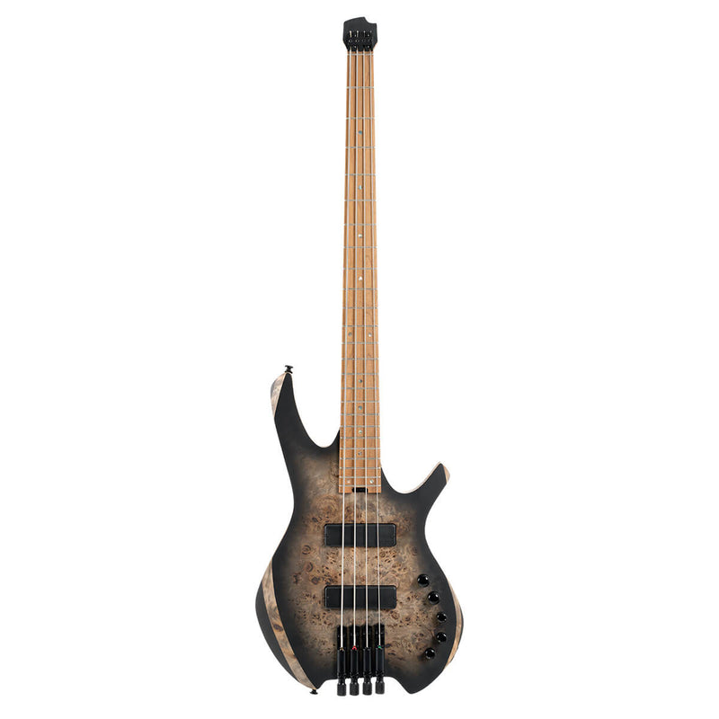 Cort SPACE 4 Headless Electric Bass Guitar (Star Dust Black)