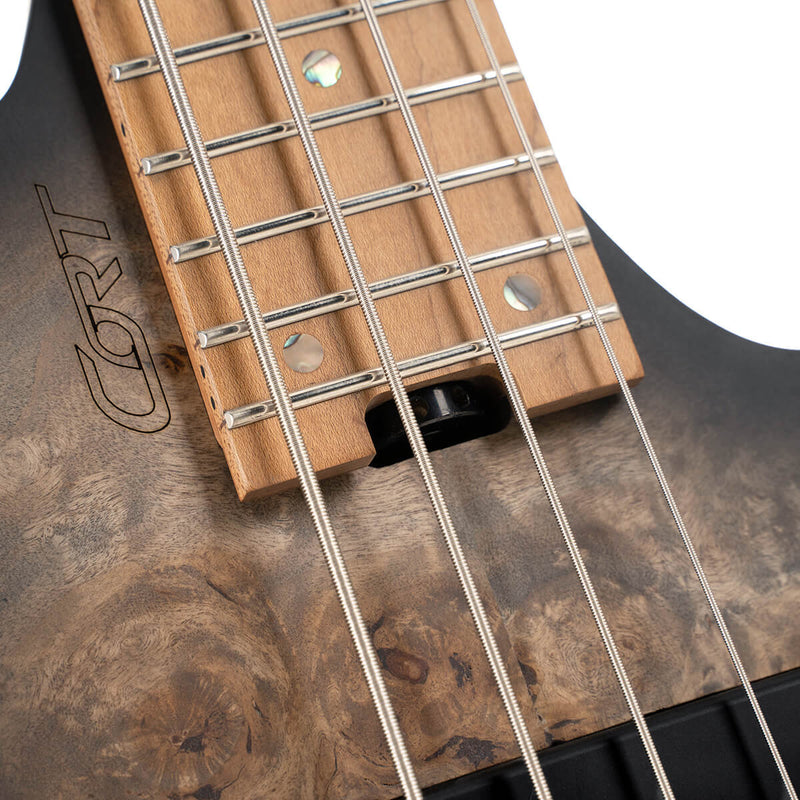 Cort SPACE 4 Headless Electric Bass Guitar (Star Dust Black)