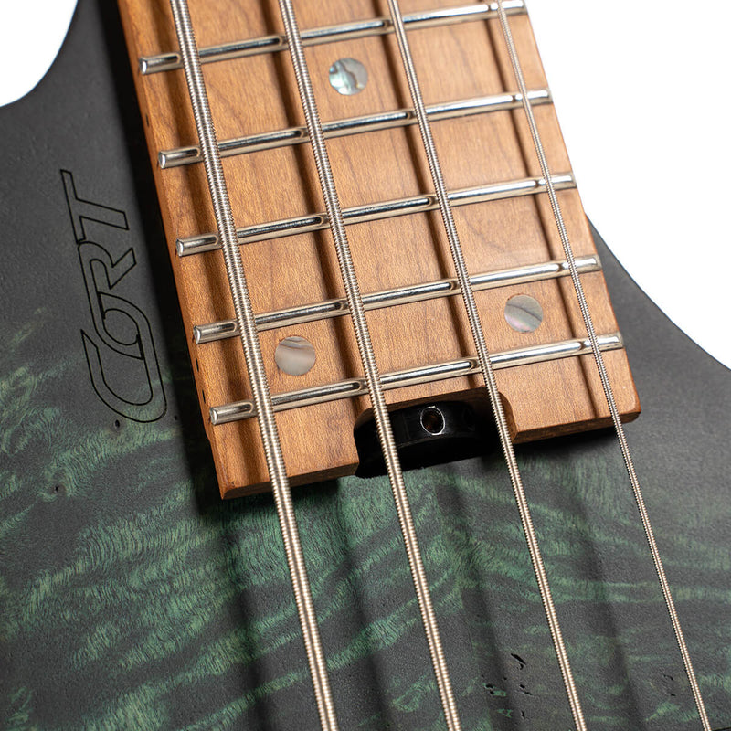 Cort SPACE 4 Headless Electronic Bass Guitar (Star Dust Green)