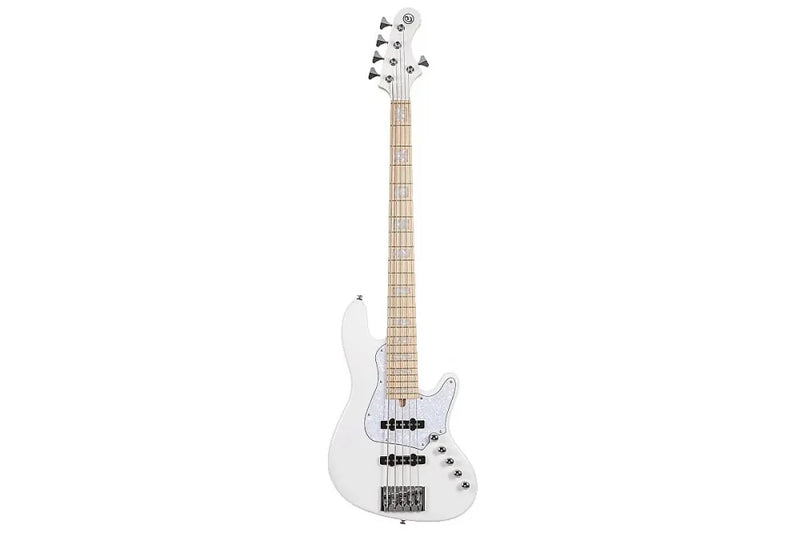 CORT NJS5-WHT-CASE ELRICK NJS 4 BOSS ÉLECTRIQUE À 5 CORDS (blanc)
