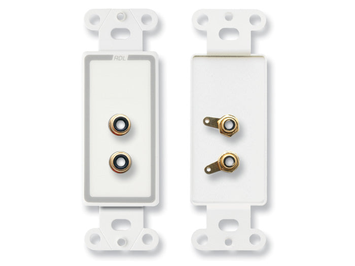 RDL D-PHN2 Dual RCA Jack Wall Plate