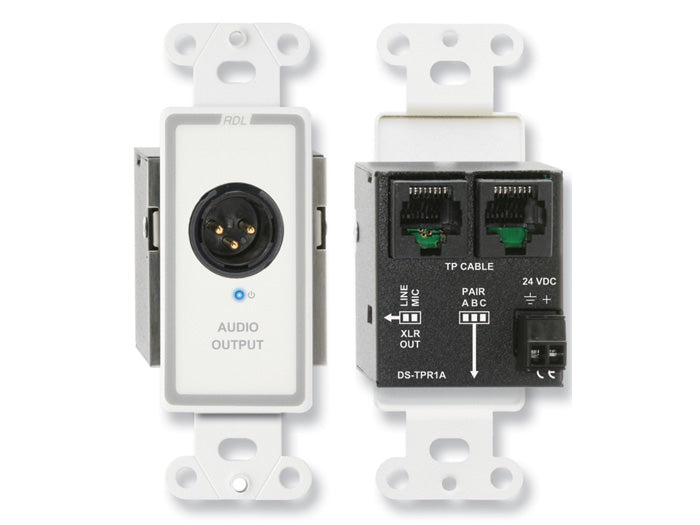 RDL D-TPR1A XLR Microphone/Line Output Wall Plate