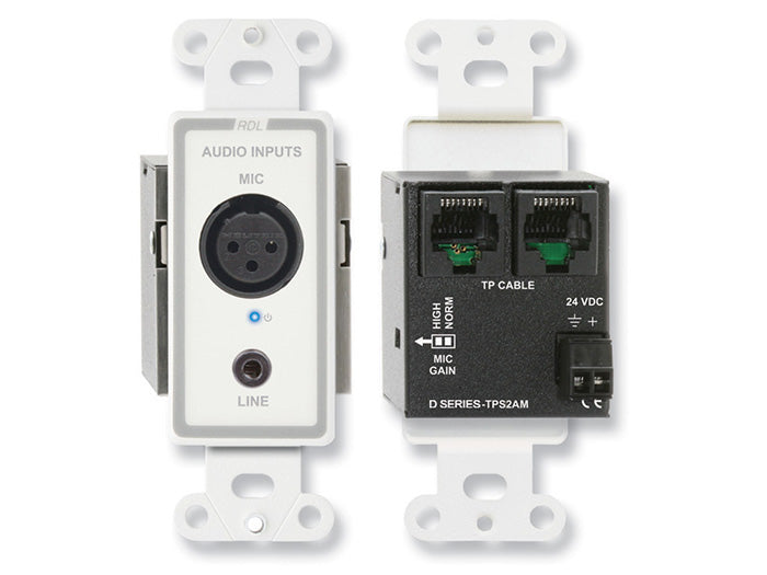 RDL D-TPS2AM XLR Microphone and Stereo Mini Jack Input
