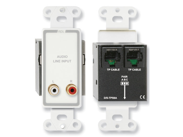 RDL D-TPS6A Dual RCA Jack Input Wall Plate