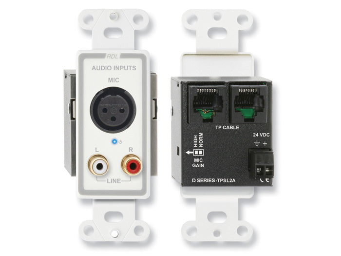 RDL D-TPSL2A XLR Microphone and Stereo RCA Input