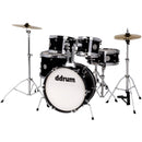 DDrum D1 JUNIOR 5-Piece Complete Drum Set With Cymbals (Midnight Black)