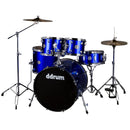 DDrum D2 5-Piece Complete Drum Set With Cymbals (Cobalt Blue)