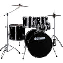 DDrum D2 5-Piece Complete Drum Set With Cymbals (Midnight Black)