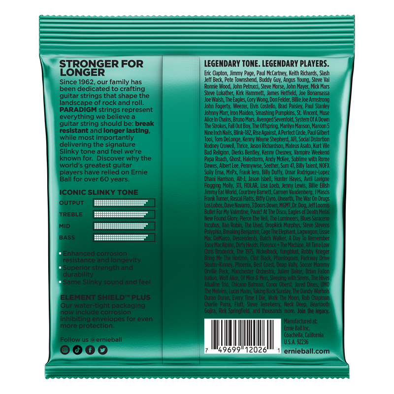 Ernie Ball 2026EB Paradigm Electric Guitar Strings - Not Even Slinky 12-56