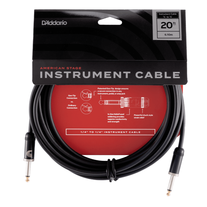 D'Addario PW-AMSG-20 American Stage Instrument Cable - 20'