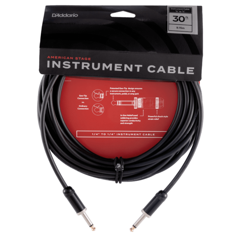 D'Addario PW-AMSG-30 American Stage Instrument Cable - 30'