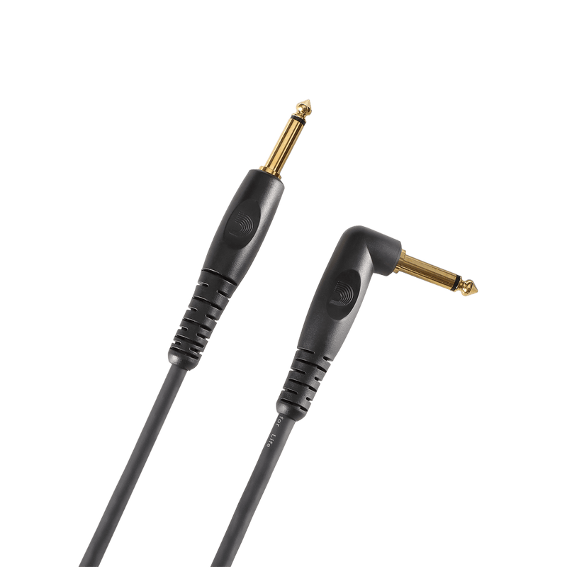 D'Addario PW-GRA-20 Custom Series Instrument Cable (Straight To Right Angle) - 20'