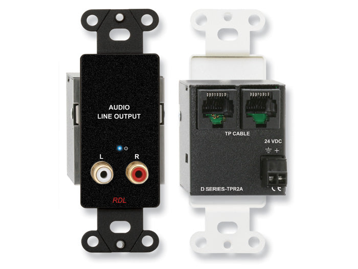 RDL DB-TPR2A Active Two Pair Receiver Stereo RCA Jack Outputs