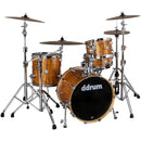 DDrum DOMINION Birch 4-Piece Shell Pack (Satin Bubinga Wrap)