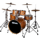 DDrum DOMINION Birch 5-Piece Shell Pack (Satin Bubinga Wrap)