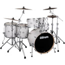DDrum DOMINION Birch 6-Piece Shell Pack (Paper White Wrap)
