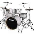 DDrum DOMINION Birch 6-Piece Shell Pack (Paper White Wrap)