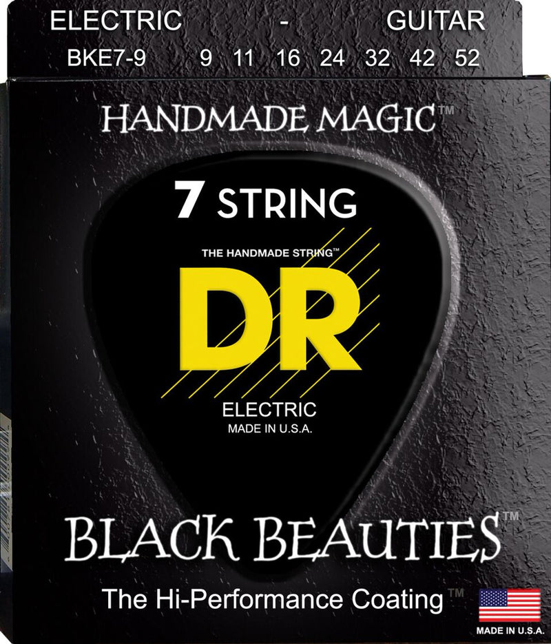 DR Handmade Strings BKE7-9 7 Electric Guitar Strings Lite - 9-52