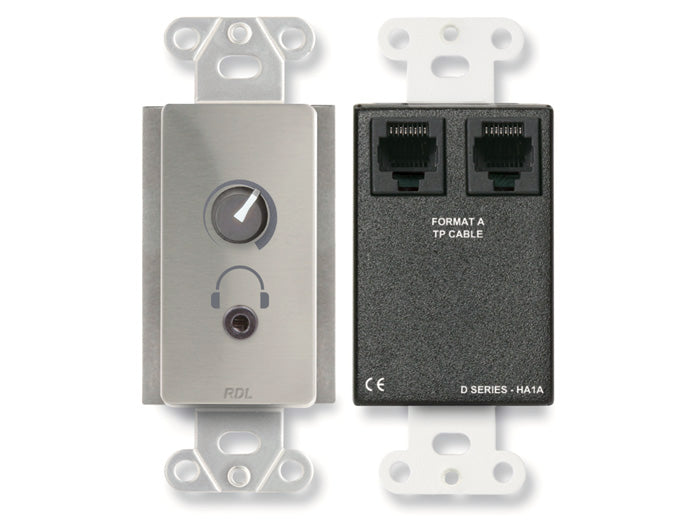 RDL DS-HA1A Stereo Headphone Amplifier Remote Wall Plate