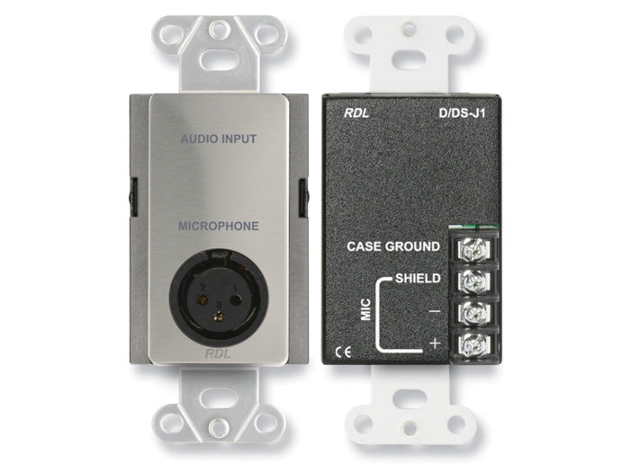 RDL DS-J1 Microphone Input Assembly XLR Wall Plate