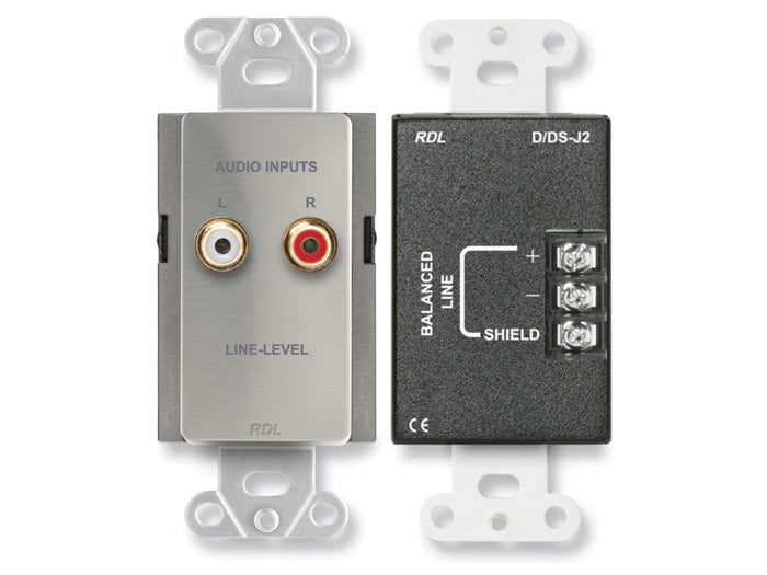RDL DS-J2 Line Input Assembly Wall Plate