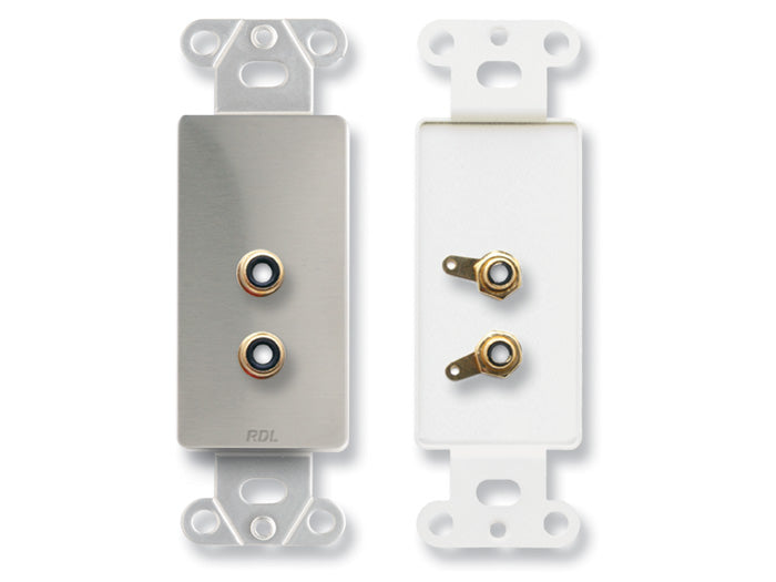 RDL DS-PHN2 Dual RCA Jack Wall Plate