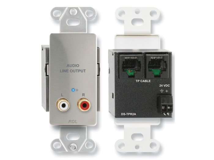 RDL DS-TPR2A Stereo RCA Jack Outputs Wall Plate