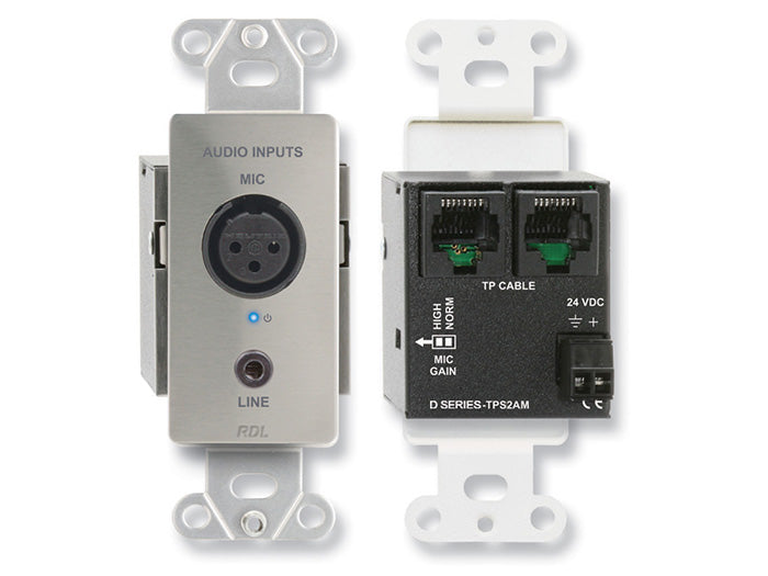 RDL DS-TPS2AM XLR Microphone and Stereo Mini-Jack In