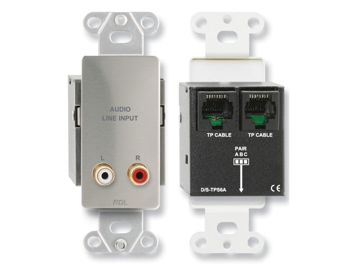 RDL DS-TPS6A Stereo Audio Input Wall Plate