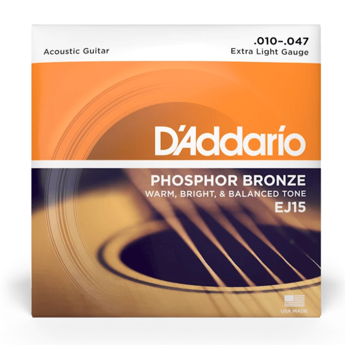 D'Addario EJ15 Phosphor Bronze Extra Light 10-47