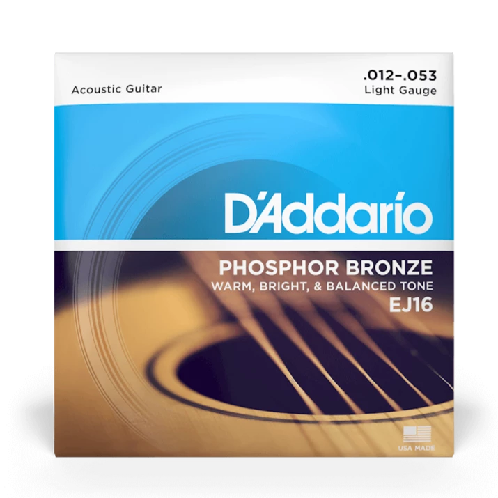 D'Addario EJ16 Phosphor Bronze LIGHT 12-53