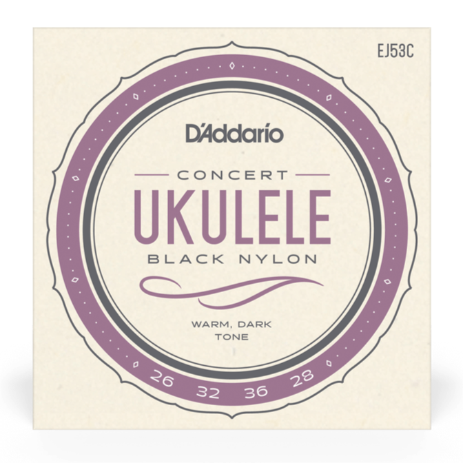 D'Addario EJ53C Pro-Arte Black Nylon Hawaiian / Concert Ukulele Strings