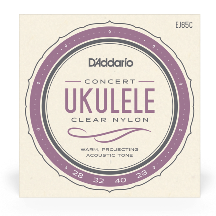 D'Addario EJ65C Pro-Arte Clear Nylon Ukulele Strings, Concert