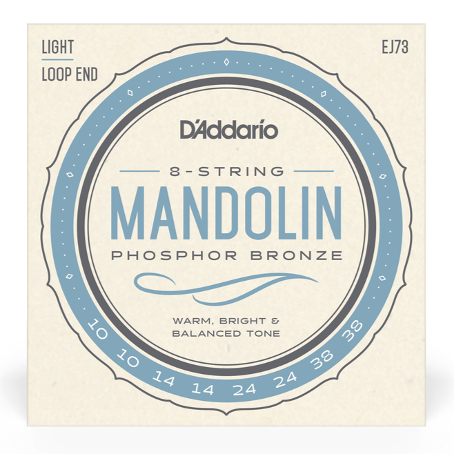 D'Addario EJ73 Mandoline Phosphor Bronze Light 10-38