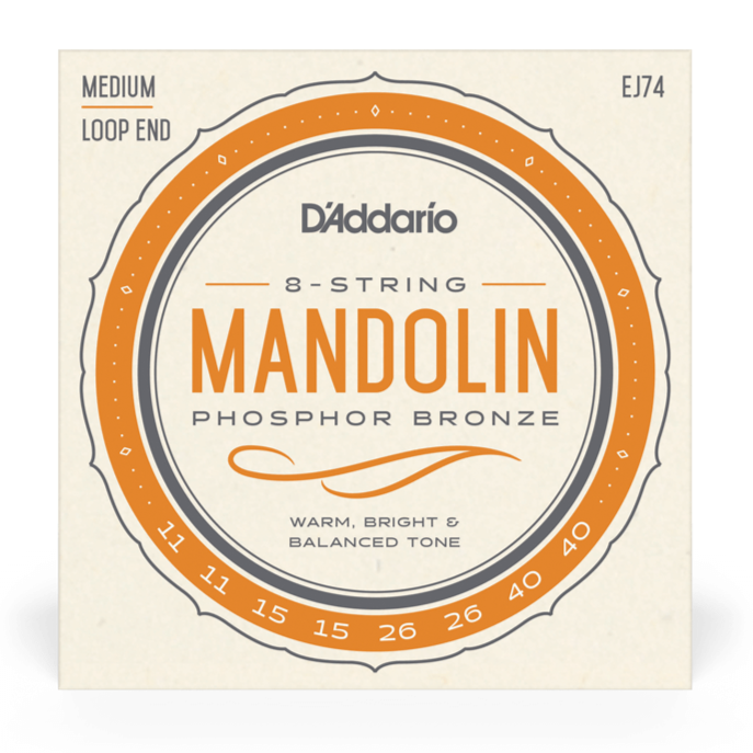 D'Addario EJ74 Mandoline Phosphor Bronze Medium 11-40