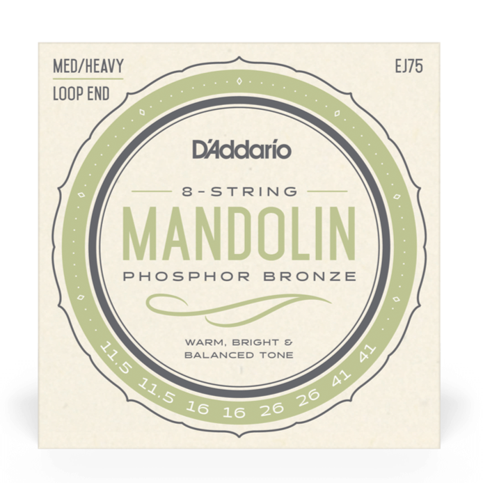 D'Addario EJ75 Mandoline Phosphor Bronze Med / Heavy 11.5-41