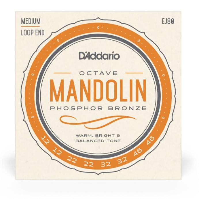 D'Addario EJ80 Octave Mandoline Phosphor Bronze Medium 12-46