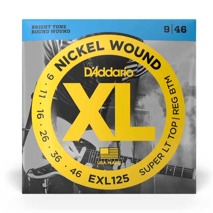 D'Addario EXL125 Nickel Wound SUPER L-TOP R-BTM 09-46