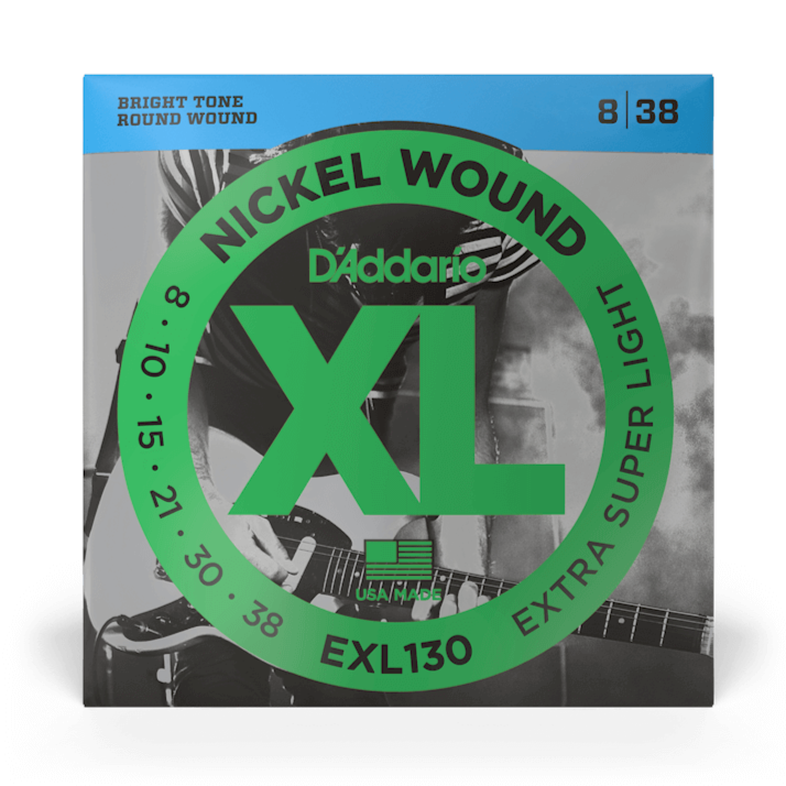 D'Addario EXL130 Nickel Wound EXTRA SUPER LIGHT 08-38