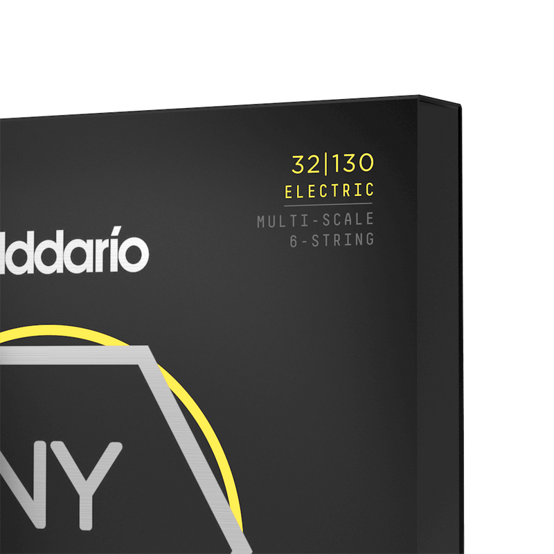 D'Addario NYXL32130MS Multiscale 6-String Fanned Fret Electric Bass Strings (Regular Light) - 32-130