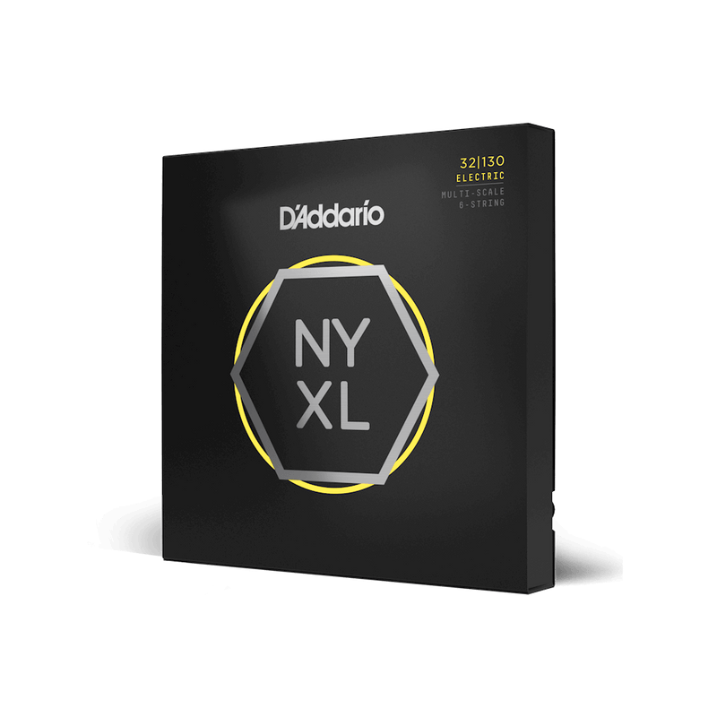 D'Addario NYXL32130MS Multiscale 6-String Fanned Fret Electric Bass Strings (Regular Light) - 32-130