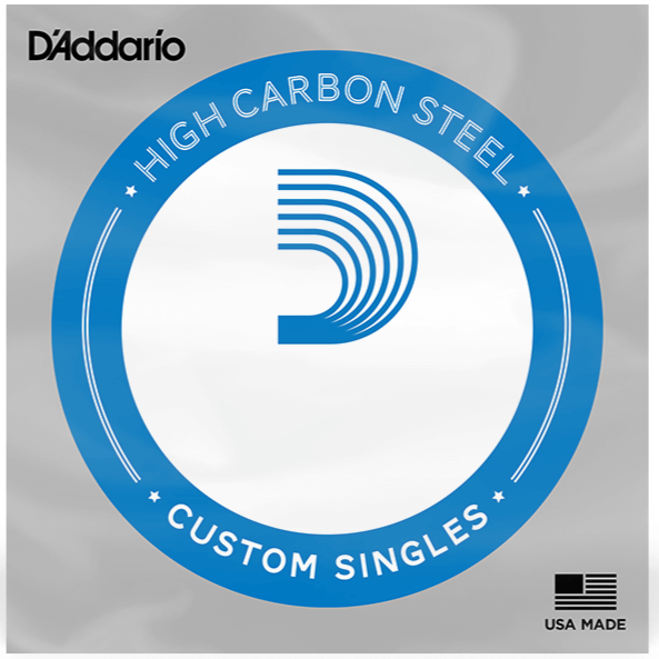 D'Addario PL0155 Single Plain Steel for Acoustic or Electric Guitar - .0155