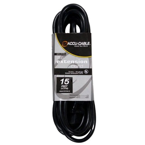American DJ ECCOM-15 Accu-Cable IEC Power Link Cable - 15 FT