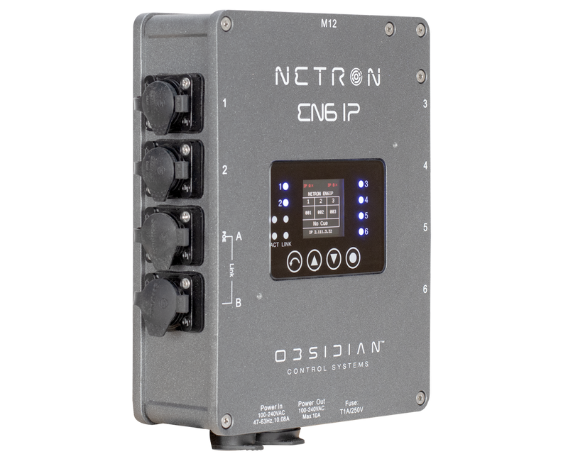 Obsidian EN6 IP IP65 6 Port Ethernet to DMX Gateway