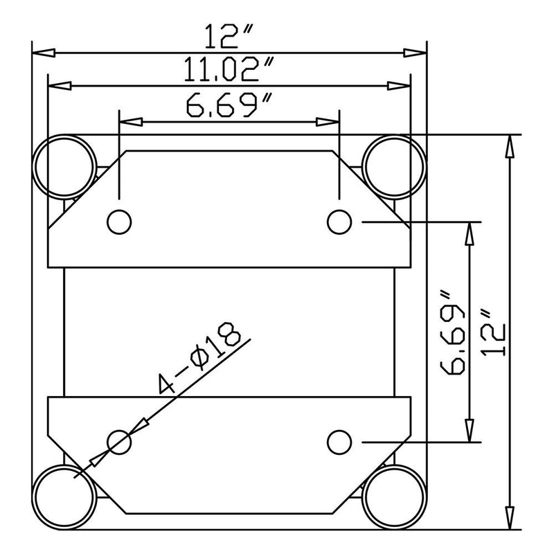 Global Truss DT-GP10-90C Ferme circulaire plaquée aux extrémités - 3 m