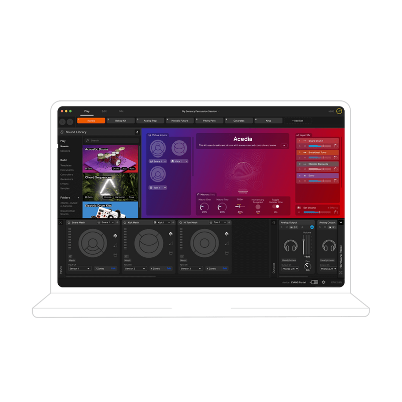 Evans EHSP-1 Hybrid Sensory Percussion Sound System Bundle