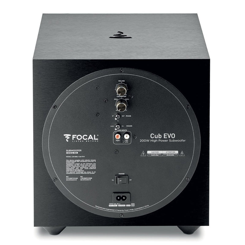 Focal CUB EVO 200-Watt Studio Subwoofer (Black) - 8.25"