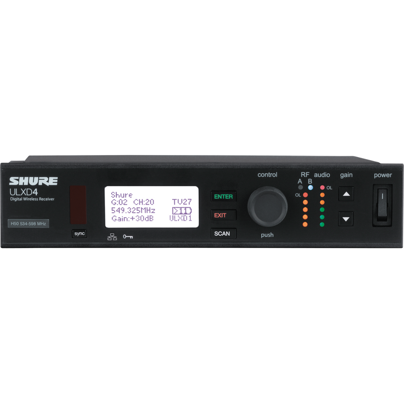 Shure ULXD4-H50 Récepteur sans fil numérique Fréquence H50